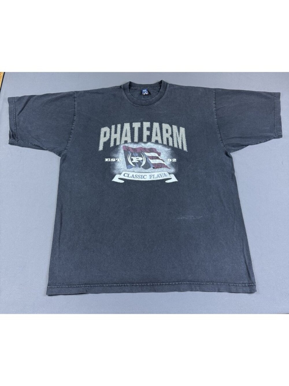 Rare Vintage Y2K Phat Farm Classic Flava Hip Hop Streetwear Sun Fade XL Flag USA